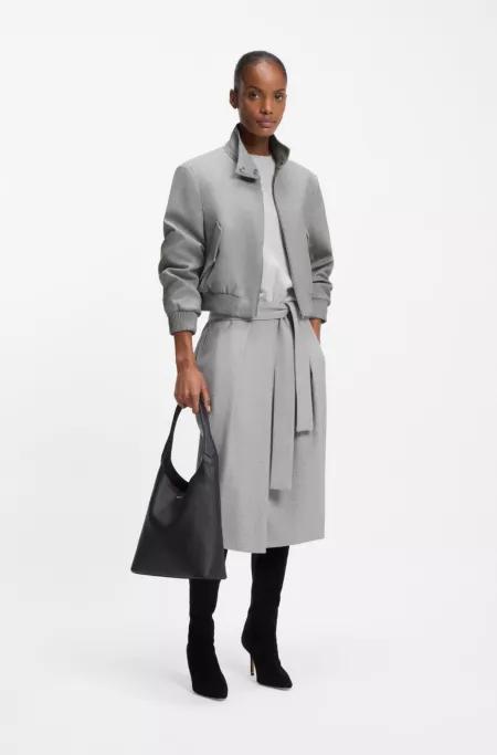 Regular-fit blazer in stretch twill