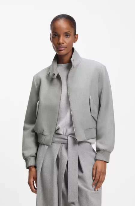 Regular-fit blazer in stretch twill