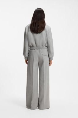 Chaqueta bomber regular fit de sarga el&aacute;stica jaspeada, Fantas&iacute;a