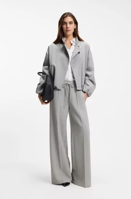Oversized-fit trousers in stretch twill