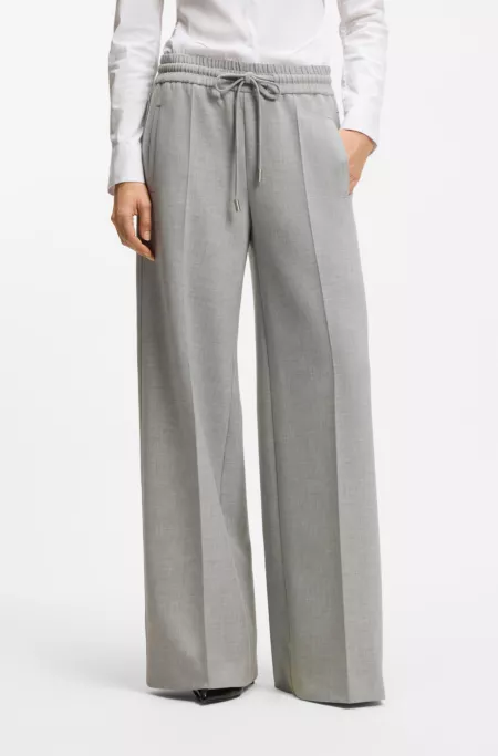 Oversized-fit trousers in stretch twill