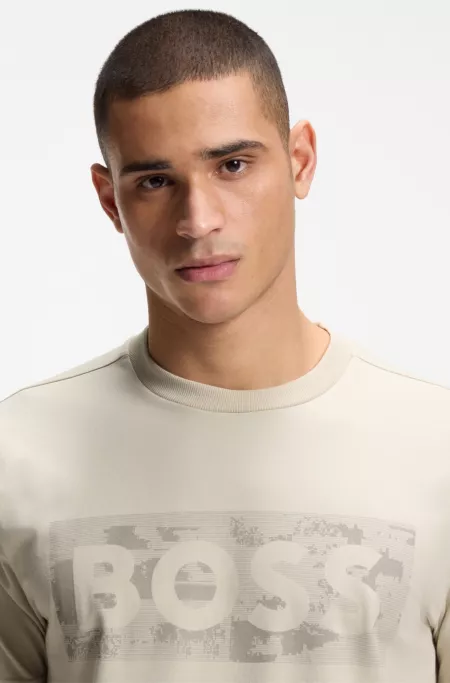 Logo-artwork T-shirt in stretch cotton