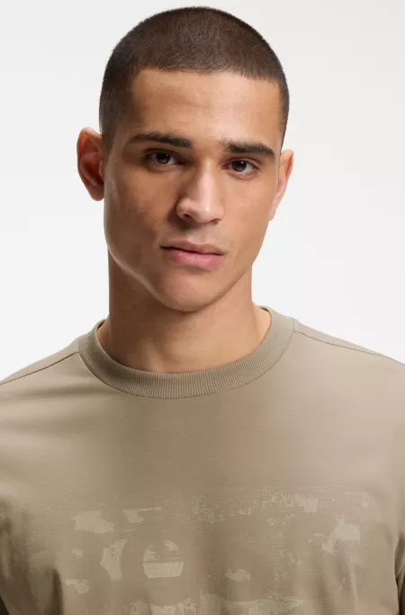 Logo-artwork T-shirt in stretch cotton