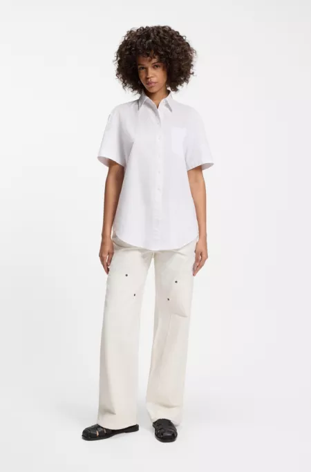Relaxed-fit blouse in Oxford cotton