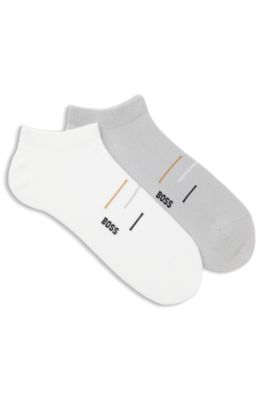 Two-pack of socks in an ankle length, Grey