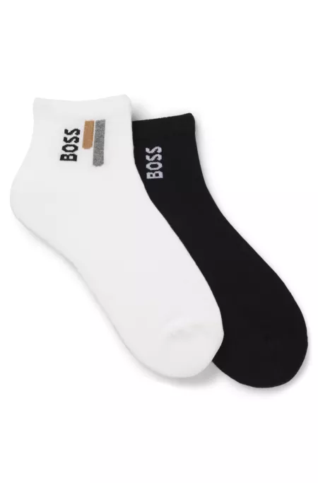 Two-pack of short-length socks with logo details
