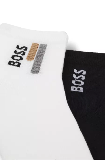 Two-pack of short-length socks with logo details