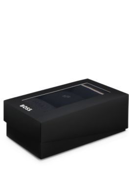 Three-pack of regular-length socks with logo details, Patterned