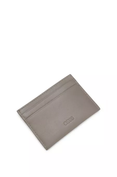 BOSS x ASTON MARTIN leather card holder with wing detail