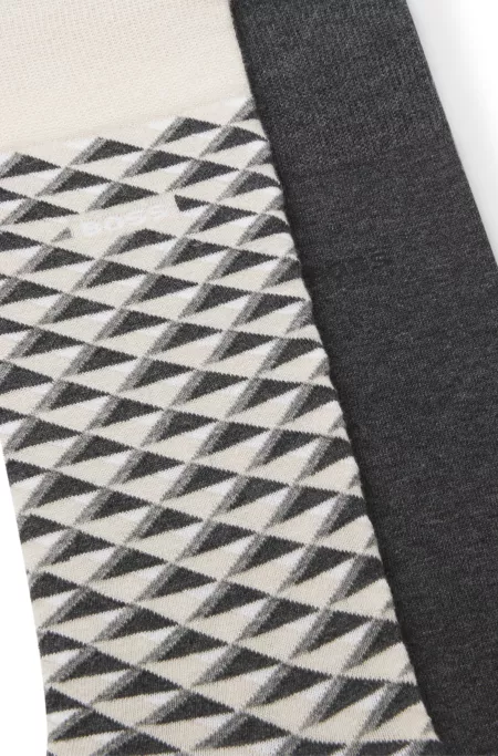 Two-pack of cotton-blend socks in a regular length