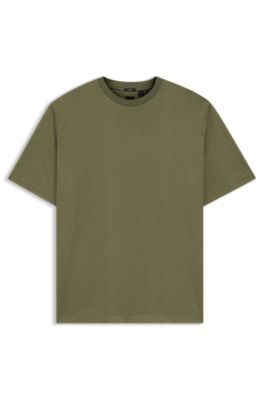 Camiseta de algod&oacute;n mercerizado con monograma estampado, Verde