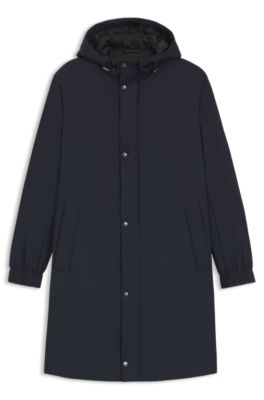 Padded coat with water-repellent finish, Dark Blue