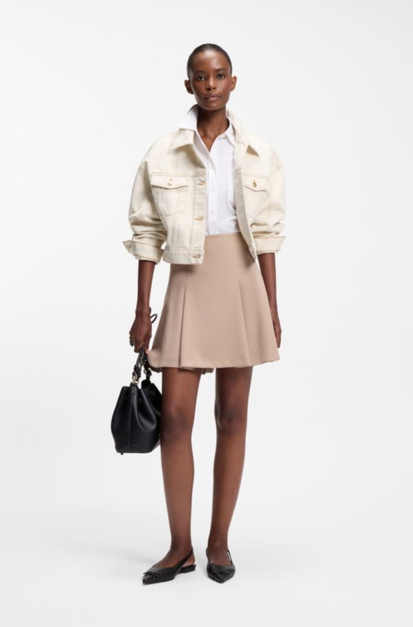 Relaxed-fit jacket in washed ecru denim - image 2