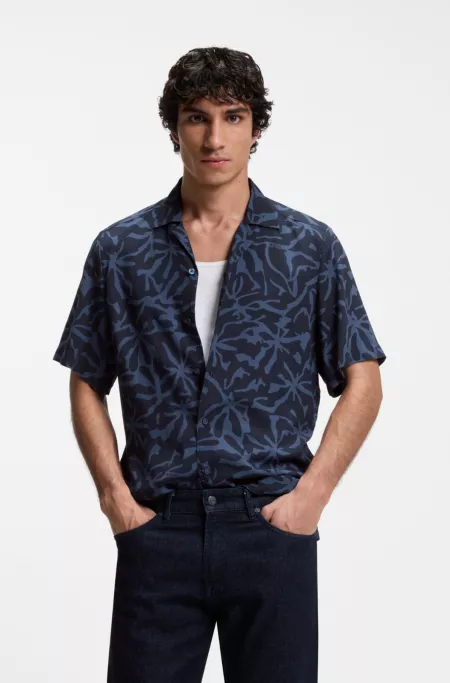 Regular-fit shirt with maxi print