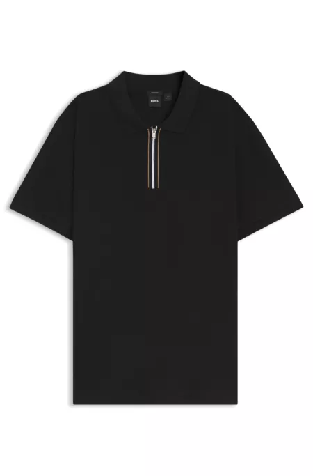 Regular-fit polo shirt in mercerized cotton