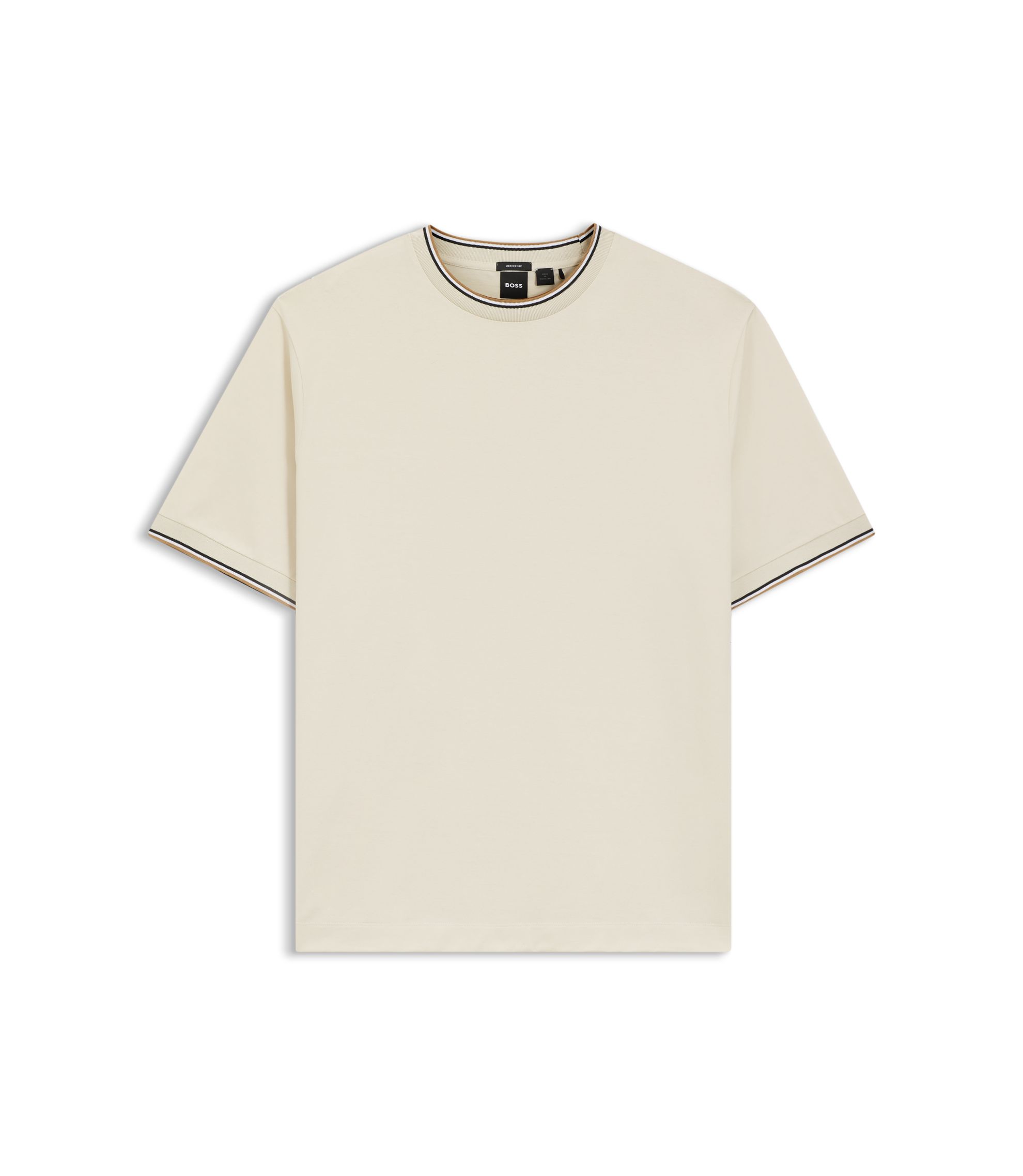 BOSS - Regular-fit T-shirt in mercerised cotton - White