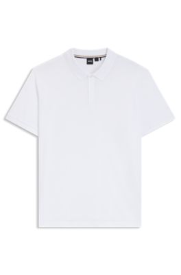 Polo Pallas en piqu&eacute; de coton avec d&eacute;tails logot&eacute;s, Blanc