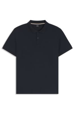 Polo Pallas de piqu&eacute; de algod&oacute;n con detalle de logo, Azul oscuro