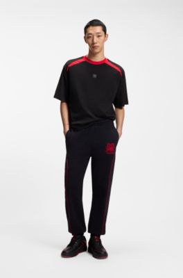 Camiseta HUGO&nbsp;x&nbsp;RB de algod&oacute;n con motivo de toro, Negro