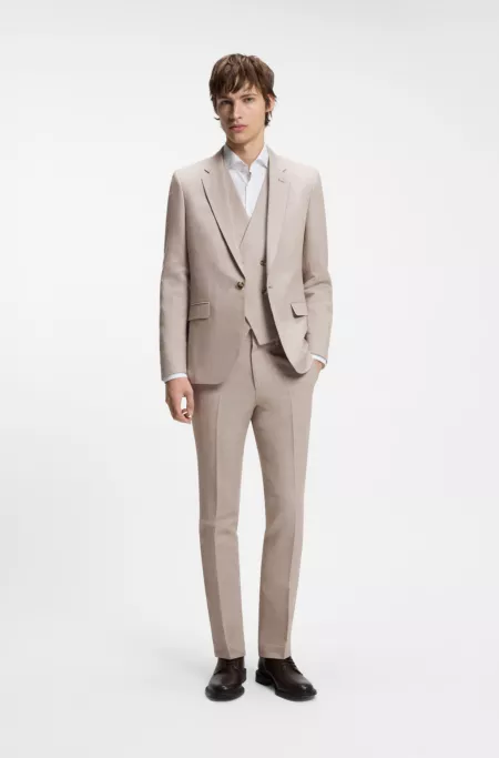 Three-piece extra-slim-fit suit