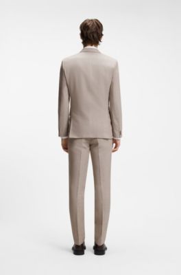 Traje con chaleco extra slim fit, Marr&oacute;n claro