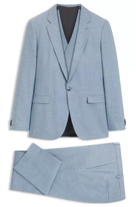 Three-piece extra-slim-fit suit