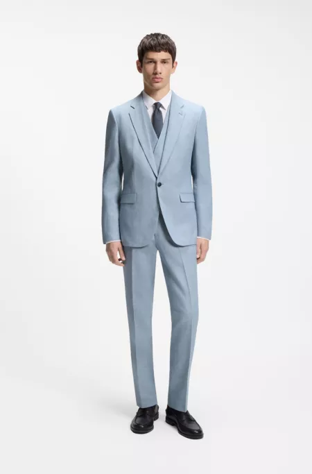 Three-piece extra-slim-fit suit