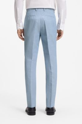 Traje con chaleco extra slim fit, Celeste