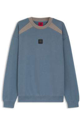 HUGO x RB cotton-terry sweatshirt with bull motif, Dark Grey