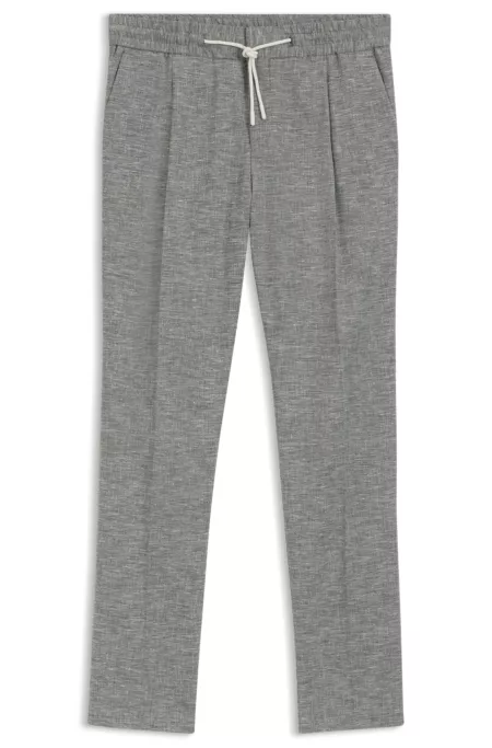 Slim-fit trousers in performance sharkskin