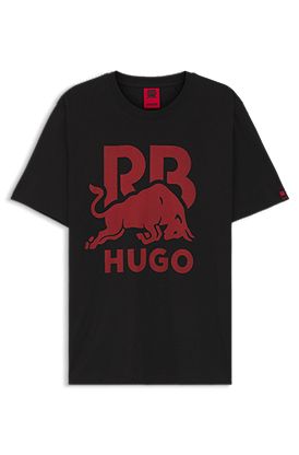 HUGO x RB cotton T-shirt with bull motif