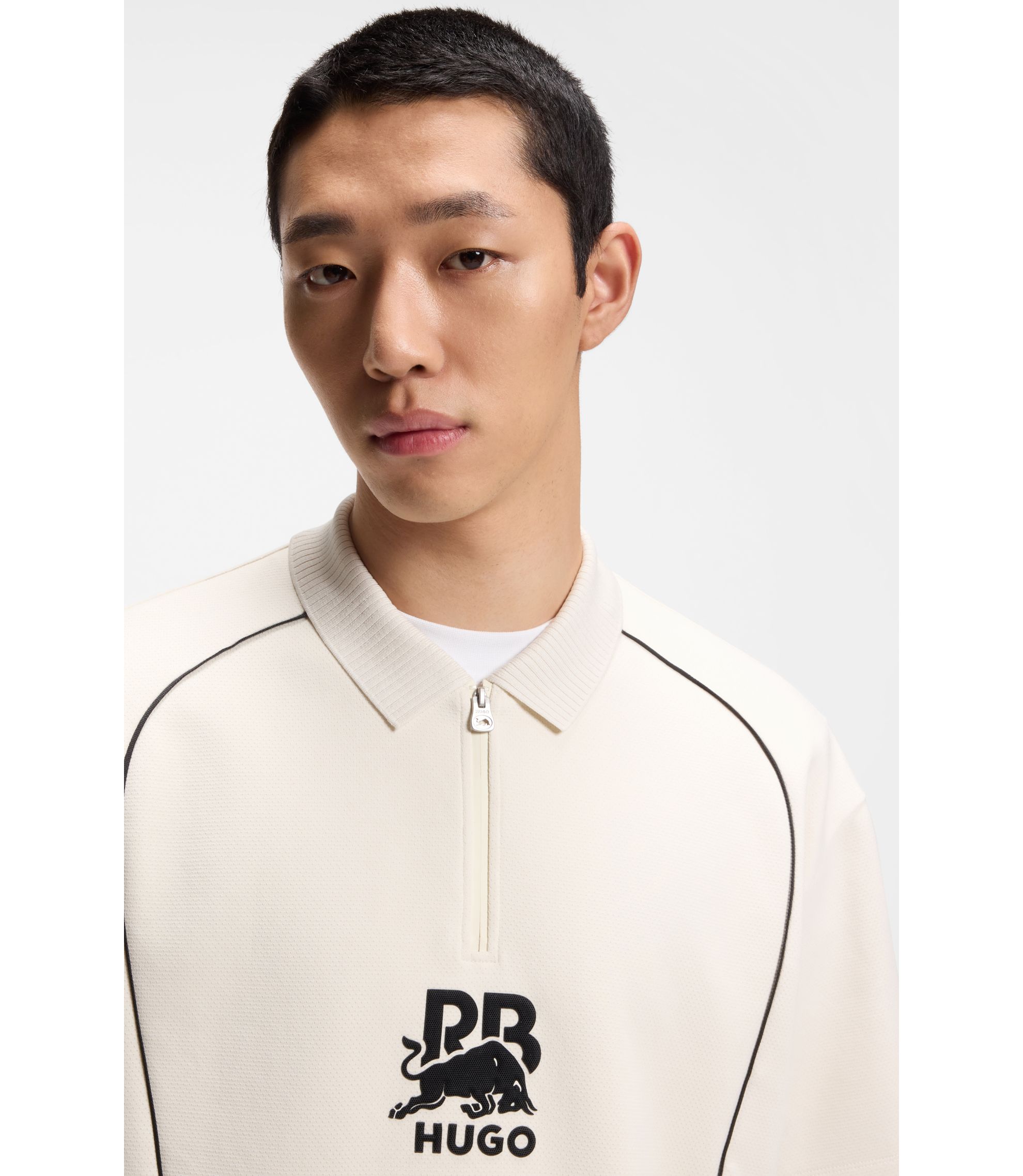 HUGO - HUGO x RB polo shirt with bull motif - White
