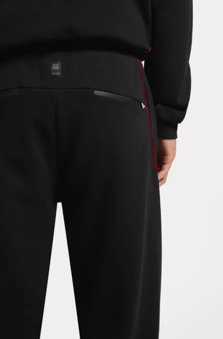 HUGO x RB stretch-cotton sweatpants with bull motif