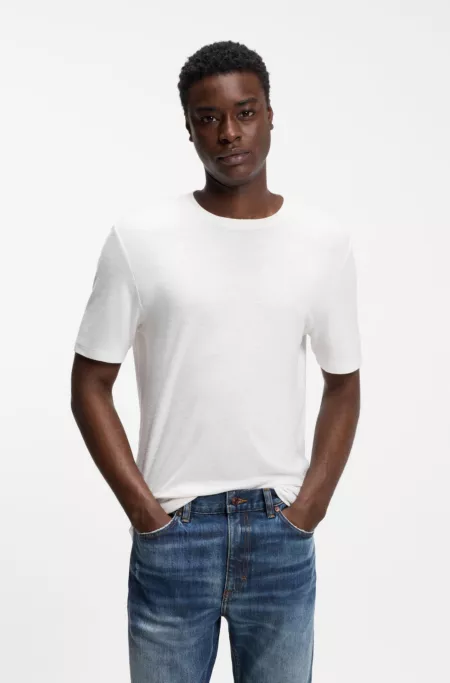 Slub-interlock T-shirt in a slim fit