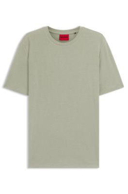 Slub-interlock T-shirt in a slim fit, Light Green