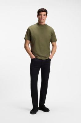 Porsche x BOSS relaxed-fit T-shirt with logo collar, Light Green