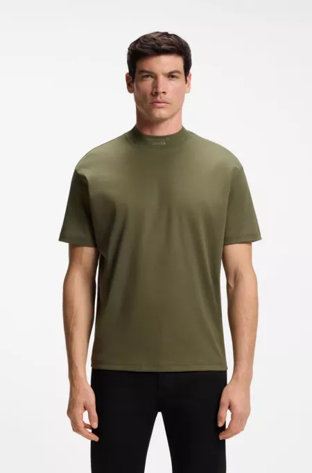 Porsche x BOSS relaxed-fit T-shirt with logo collar