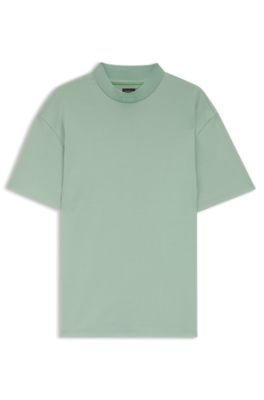 Porsche x BOSS relaxed-fit T-shirt with logo collar, Light Green