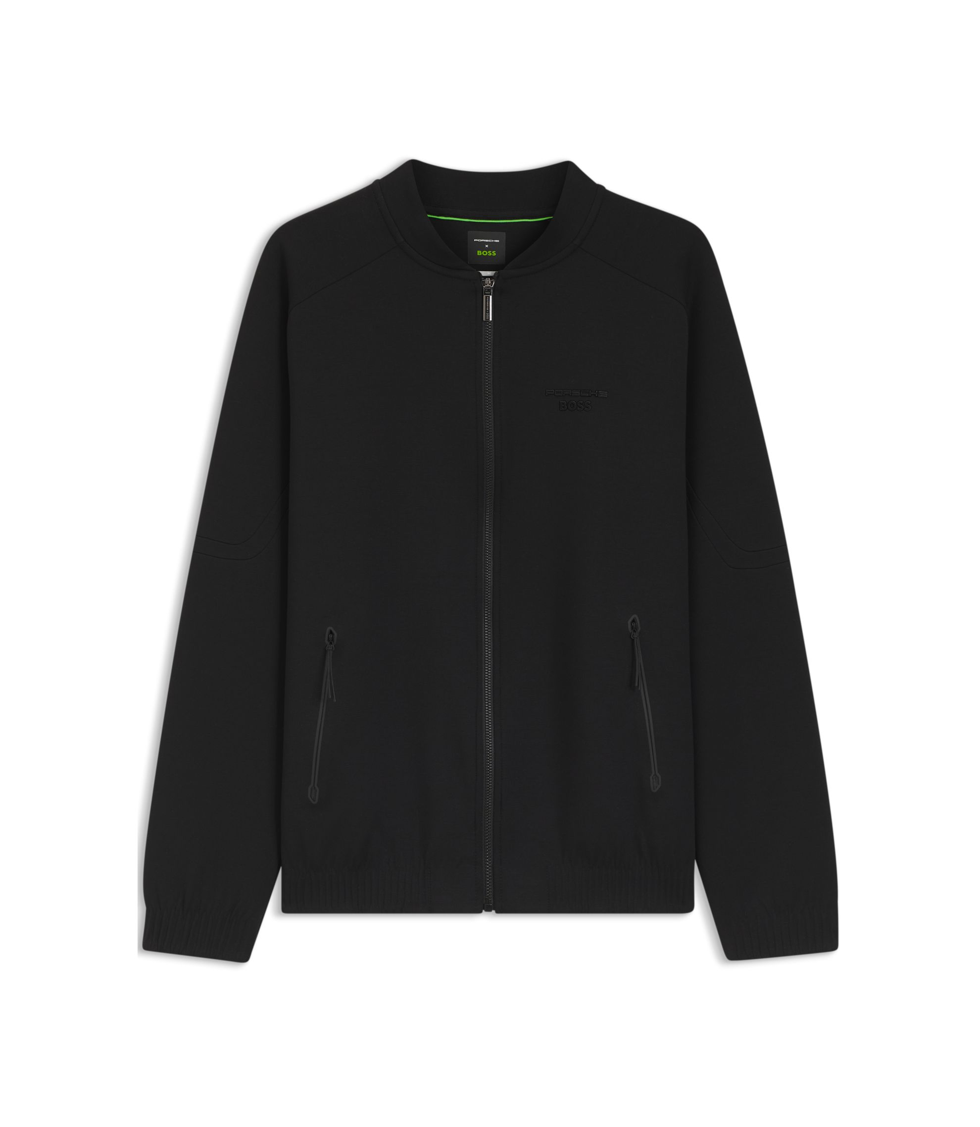 BOSS - Porsche x BOSS zipper-up sweatshirt with embossed artwork