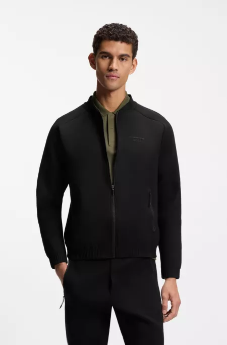 Porsche x BOSS zipper-up sweatshirt with embossed artwork