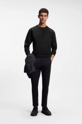 Porsche x BOSS sweatshirt with reflective logo, Black