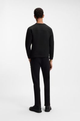 Sweat Porsche x BOSS avec logo r&eacute;fl&eacute;chissant, Noir