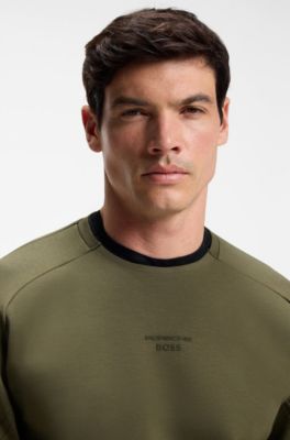 Sweat Porsche x BOSS avec logo r&eacute;fl&eacute;chissant, Chaux