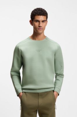 Porsche x BOSS sweatshirt with reflective logo, Light Green