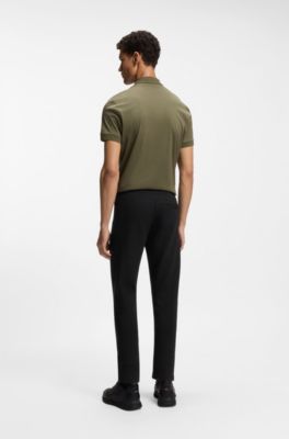 Porsche x BOSS track pants with tonal reflective branding, Black