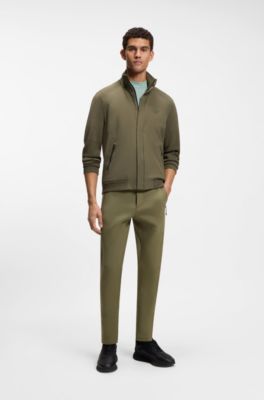 Porsche x BOSS track pants with tonal reflective branding, Light Green