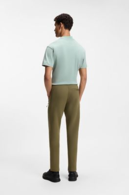 Porsche x BOSS track pants with tonal reflective branding, Light Green