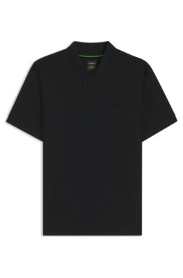 Polo Porsche x BOSS en algod&oacute;n mercerizado, Negro