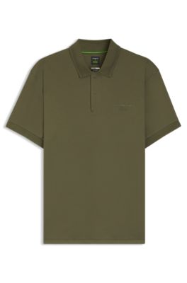 Polo en coton merceris&eacute; Porsche&nbsp;x&nbsp;BOSS, Chaux