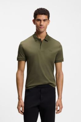 Porsche x BOSS polo shirt in mercerized cotton, Light Green
